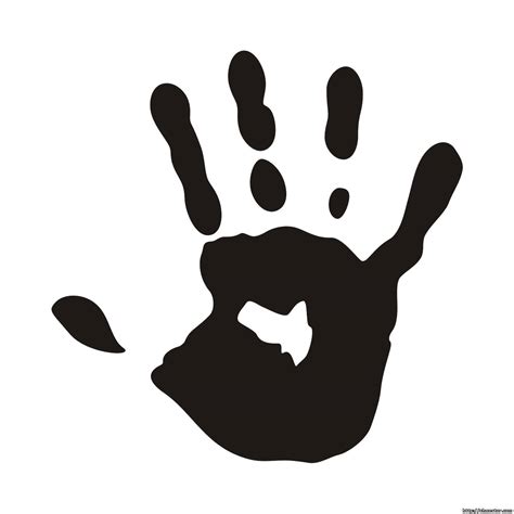 black and white hand pic|handprint clip art black and white.